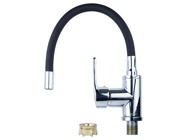 Змішувач ML Ø40 для кухні гусак силіконовий на гайці AQUATICA ML-4B544C (9746130) - Фото 3