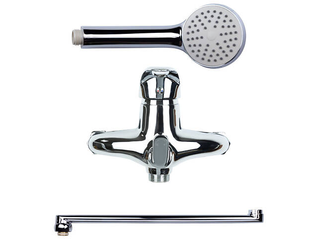 Змішувач NK Ø40 для ванни гусак прямий 350мм дивертор вбудований картриджний AQUATICA NK-2C232C (9749220) - Фото 5