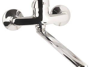 Смеситель s55 Ø40 для кухни излив прямой 350мм настенный AQUATICA (9755120)