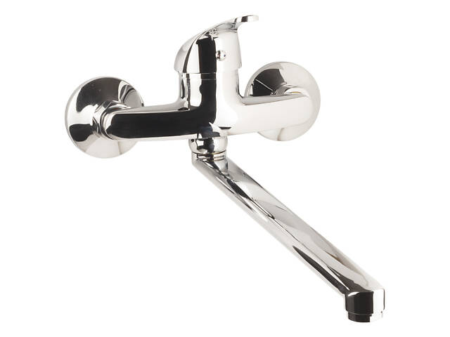 Смеситель s55 Ø40 для кухни излив прямой 350мм настенный AQUATICA (9755120) - Фото 1