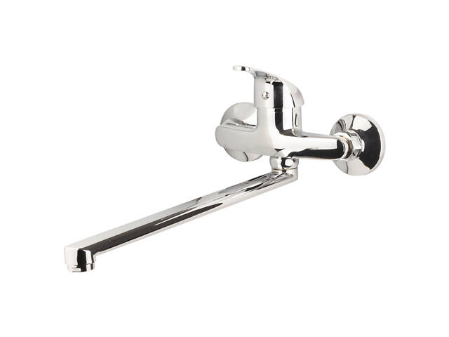 Смеситель s55 Ø40 для кухни излив прямой 350мм настенный AQUATICA (9755120) - Фото 3