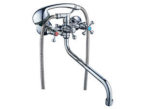 Смеситель s85 ½' для ванны гусак изогнутый дивертор встроенный шаровый TAU VN-5C460C (9885220)