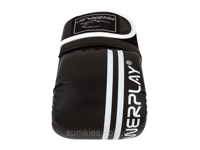 Снарядні рукавиці PowerPlay 3025 Чорно-Білі M - Фото 5