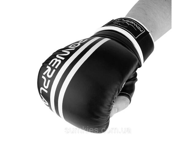 Снарядні рукавиці PowerPlay 3025 Чорно-Білі M - Фото 8