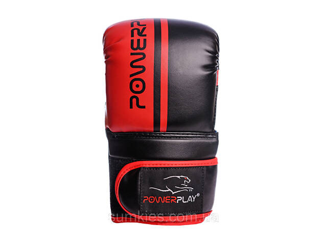 Снарядні рукавиці PowerPlay 3025 Чорно-Червоні S - Фото 2