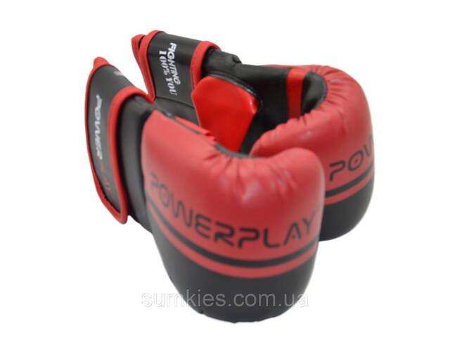 Снарядні рукавиці PowerPlay 3025 Чорно-Червоні S - Фото 5