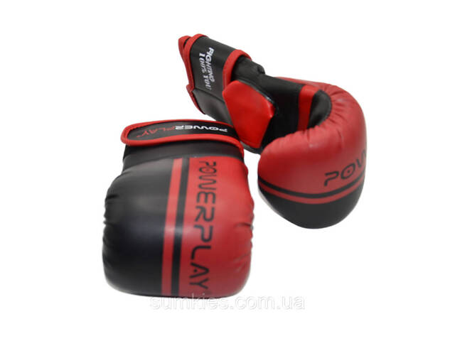 Снарядні рукавиці PowerPlay 3025 Чорно-Червоні S - Фото 7