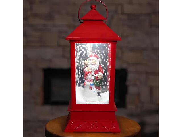 Сніговий фонтан RESTEQ — декоративний різдвяний ліхтар із ефектом снігопаду, підсвіткою та музикою - Фото 1