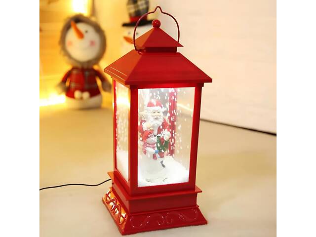 Сніговий фонтан RESTEQ — декоративний різдвяний ліхтар із ефектом снігопаду, підсвіткою та музикою - Фото 3