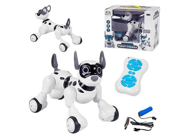 Собака інтерактивний на радіоуправлінні 20173-1 підсвічування, звук, ходить, танцює, 28 см. - Фото 1
