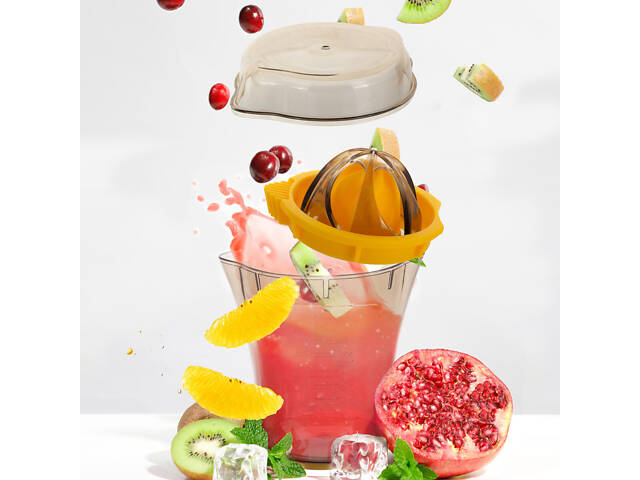 Соковитискач ручний для цитрусових та гранатів 600 мл зі стаканчиком Kamille - Фото 5