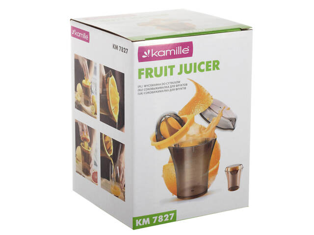 Соковитискач ручний для цитрусових та гранатів 600 мл зі стаканчиком Kamille - Фото 10