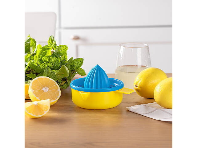 Соковичавниця ручна для цитрусових 200 мл Жовтий із блакитним - Фото 6