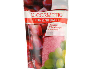 Сіль для ванн IQ-Cosmetic Гранат і виноградні кісточки 500 г (4820049382488)