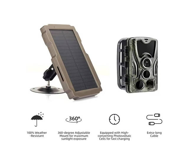 Солнечная зарядка с аккумулятором для фотоловушек и охотничьих камер Suntek и других на 6 или 12 Вольт - Фото 3