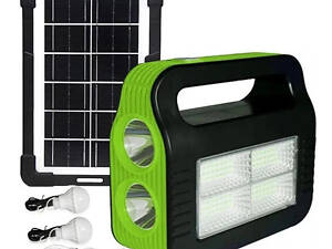 Солнечная зарядная станция COBA CB-999B с 2 лампочками + LED фонарь