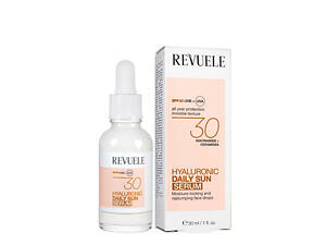 Сонцезахисна сироватка для обличчя SPF30 Revuele з гіалуроновою кислотою 30 мл