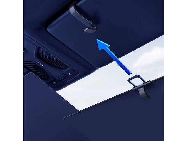 Солнцезащитная шторка на лобовое стекло (комплект из 2 шт) (1.35x0.7m) Black - Фото 5