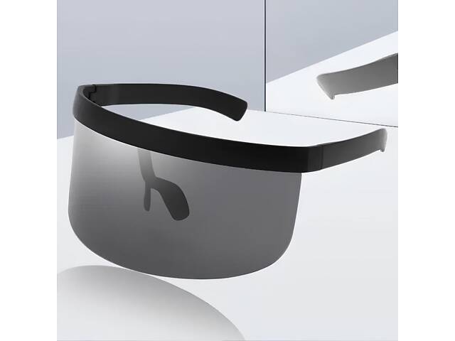 Сонцезахисні дизайнерські окуляри RESTEQ чорні з великою оправою захист від ультрафіолету - Фото 1