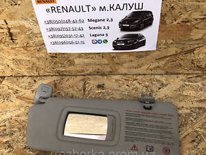 Солнцезащитный козырек левый Renault Laguna 3 2007-15гг. (рено лагуна III)