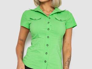 Сорочка жіноча однотонна — уцінка, колір зелений, 230R068-11-U-92