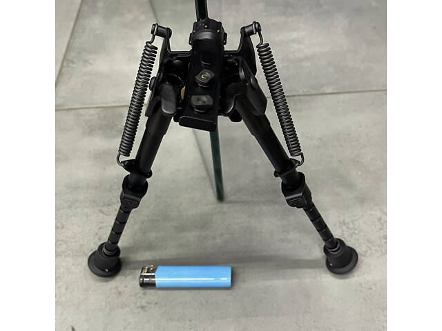 Сошки Harris Bipod S-BRM-MLOK, 152-229 мм, шарнирная база, подпружиненные ножки с резиновыми наконечниками - Фото 4