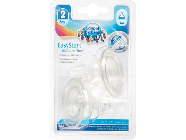 Соска Canpol babies EasyStart середня до пляшечок з широким отвором 2 шт (21/731) - Фото 2