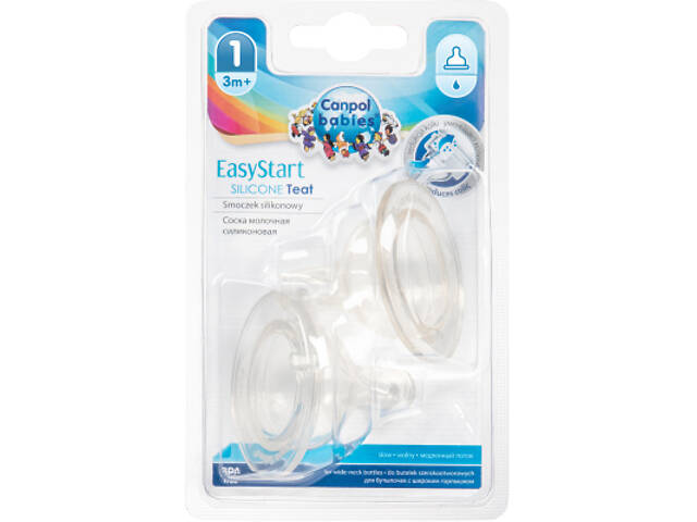 Соска Canpol babies EasyStart вільна до пляшечок з широким отвором 2 шт (21/730) - Фото 2