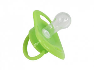 Соска силиконовая с крышечкой салатовая