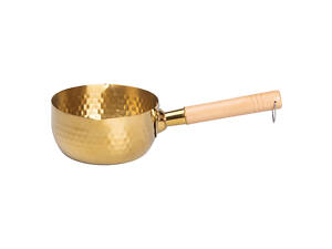 Сотейник из нержавеющей стали 1.4 л с деревянной ручкой HP-19-24-16CM