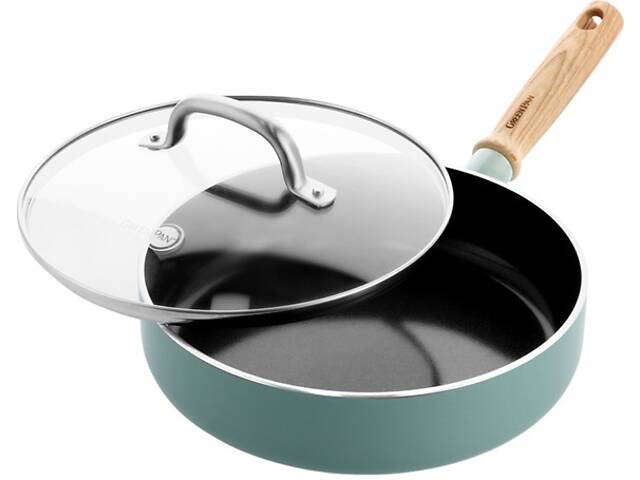 Сотейник із кришкою GreenPan Mayflower CC001682-001 24 см 2.6 л небесно-блакитний - Фото 1