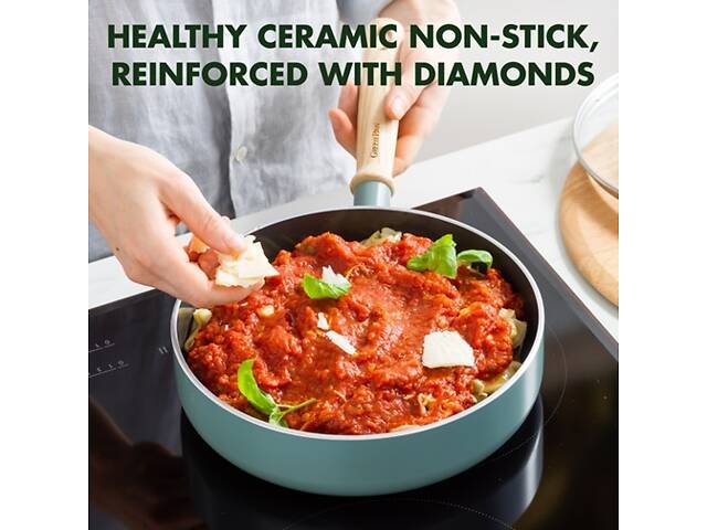 Сотейник із кришкою GreenPan Mayflower CC001682-001 24 см 2.6 л небесно-блакитний - Фото 2