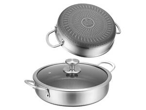 Стільник з кришкою Edenberg EB-13076 24х7 см 3.2 л сріблястий