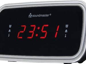 Soundmaster UR106SW UKW-PLL Радіогодинник із фіксованим передавачем Пам'ять Подвійний сигнал будильника Повтор сну