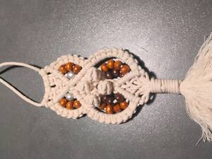 Сова брелок оберіг (макраме)