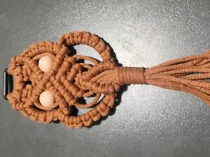 Сова-оберіг брелок (макраме)