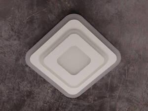 Сучасний квадратний світильник стельовий LED для кімнати кухні ванної 26132 Білий 4х25х25 см.