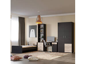 Спальня Дитяча Еверест Бриз Комплект 9 (модульна - 4 елементи) венге + дуб молочний (DTM-2564)