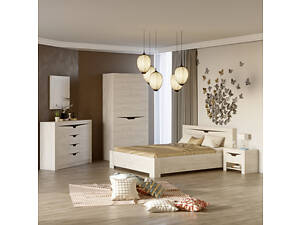 Спальня Эверест Либерти Комплект 4 (модульная - 4 элемента) дуб крафт белый (DTM-2600)