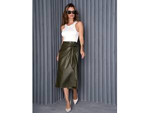 Юбки ISSA PLUS 14166 S хаки