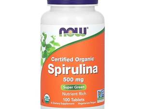 Спирулина Now Foods Spirulina 500 mg 100 tabs (1086-2022-10-0083)