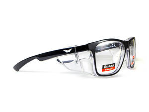 Окуляри під діоптрії Global Vision RX-T Сrystal Black (rx-able) (clear), прозорий в двокольоровій оправі