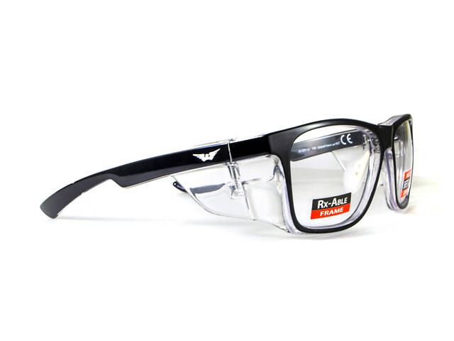 Окуляри під діоптрії Global Vision RX-T Сrystal Black (rx-able) (clear), прозорий в двокольоровій оправі - Фото 1