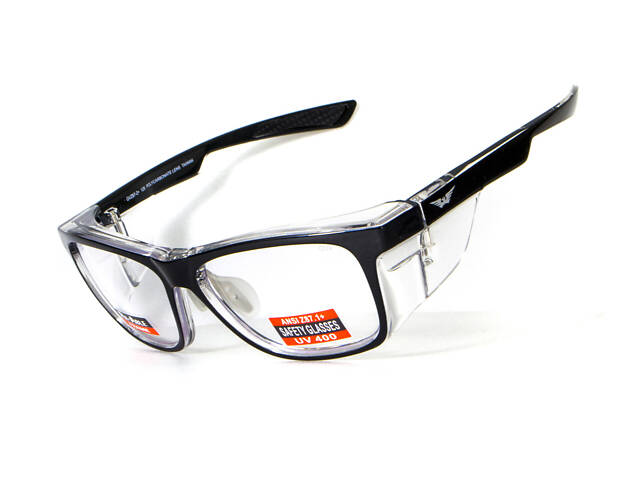 Окуляри під діоптрії Global Vision RX-T Сrystal Black (rx-able) (clear), прозорий в двокольоровій оправі - Фото 2