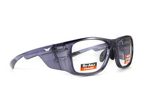 Окуляри під діоптрії Global Vision RX-T Gray (rx-able) (clear), прозорі в темно-сірій напівпрозорій оправі