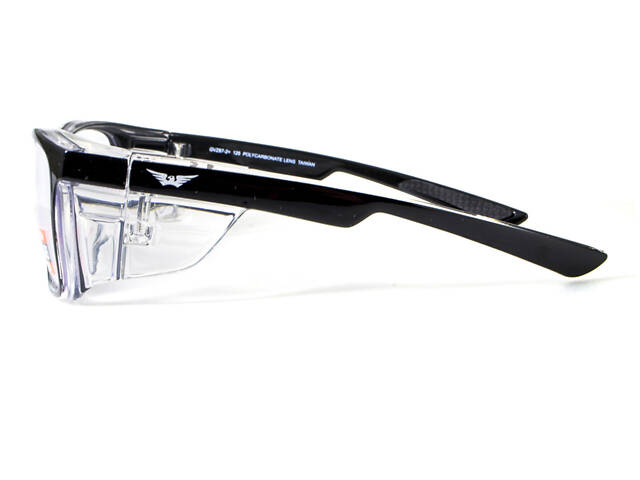 Окуляри під діоптрії Global Vision RX-T Сrystal Black (rx-able) (clear), прозорий в двокольоровій оправі - Фото 3