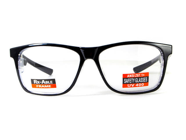 Окуляри під діоптрії Global Vision RX-T Сrystal Black (rx-able) (clear), прозорий в двокольоровій оправі - Фото 4