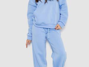 Спортивний костюм жіночий на флісі, колір блакитний, 241R2001-2