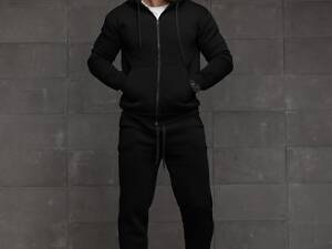 спортивний костюм на флісі magnum чорний ВТ7764