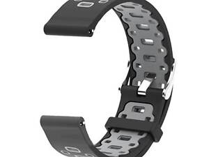 Спортивний ремінець Primo Perfor Classic для годинника Samsung Galaxy Watch 3 41mm (SM-R850) - Black&Grey